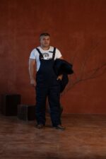 костюм вахта из овчины — утеплённые брюки-комбинезон на лямках отдельно от куртки