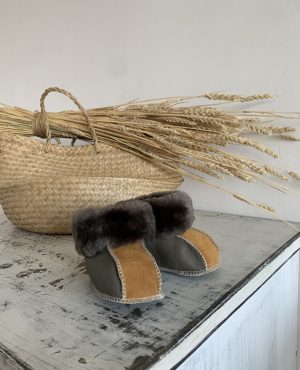 Пинетки десткие 4 Пинетки из овчины для новорождённых — низкая модель